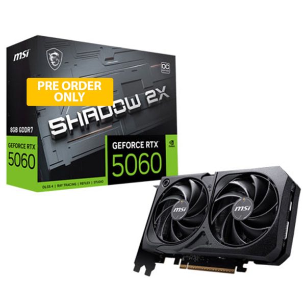 MSI Geforce RTX 5060 TI Shadow 2X OC 8GB GDDR7X Graphics Card