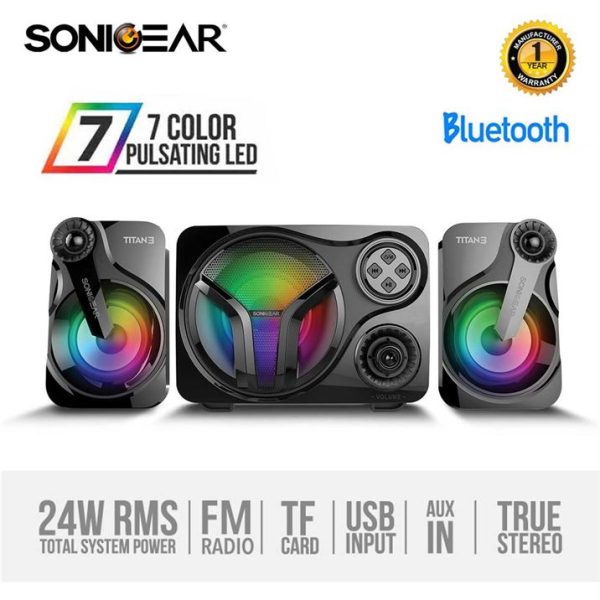 SonicGear Titan 3 BTMI Bluetooth Portable Music Light Display Speaker