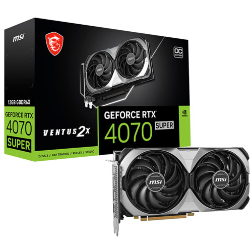 MSI GEFORCE RTX 4070 SUPER VENTUS OC 2X 12GB GDDR6X GRAPHIC CARD