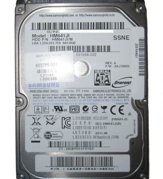 640GB Laptop Hard Disk (Used)
