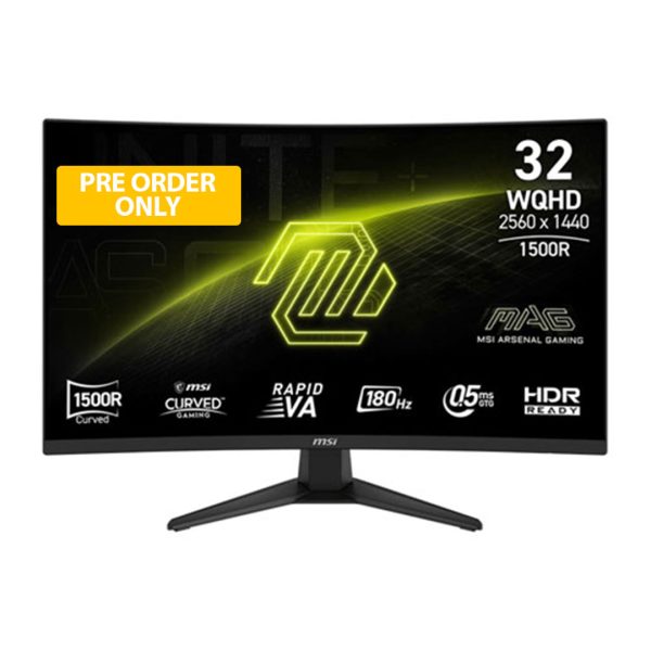 MSI MAG 321CQF E18 31.5" WQHD 180Hz 0.5ms Adaptive-Sync Curved Gaming Monitor (3-Year Warranty)