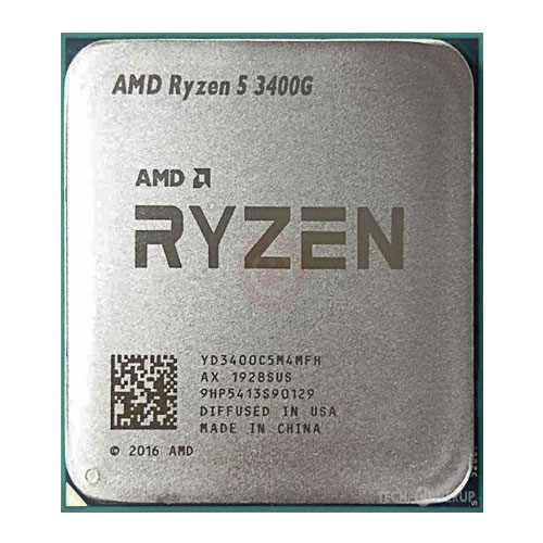 AMD Ryzen 5 3400G 4-Core 8-Thread Up to 4.2GHz Desktop Processor (Without Box/Fan, 3-Year Warranty)