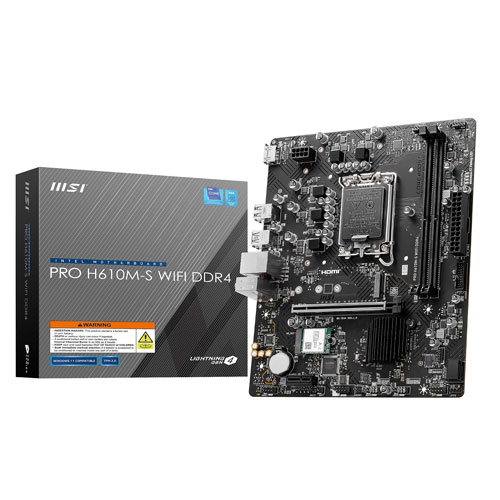 MSI H610M S Pro (WIFI) DDR4 Motherboard ( 3 Years Warranty)