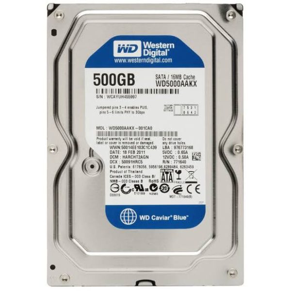 500GB SATA Hard Disk Drive (Used)